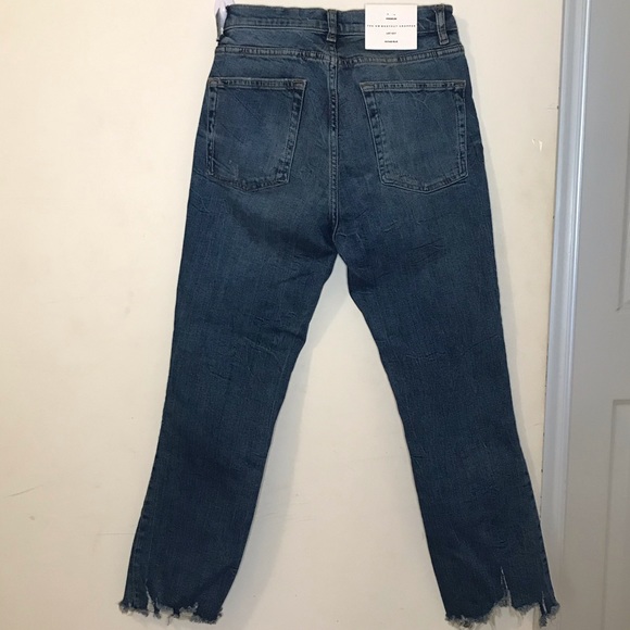 ZARA Cropped Straight Leg Jeans - Picture 4 of 5